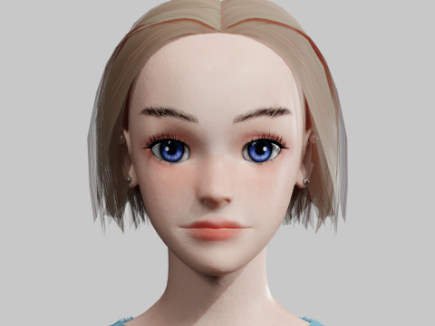 Classic cute Woman V32275 3Dモデル