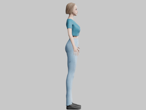 Classic cute Woman V32275 3Dモデル