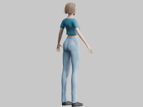 Classic cute Woman V32275 3Dモデル