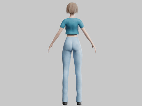 Classic cute Woman V32275 3Dモデル
