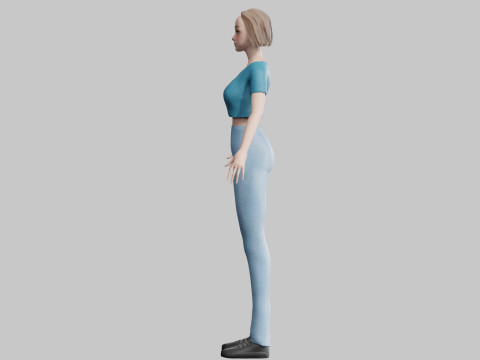 Classic cute Woman V32275 3Dモデル
