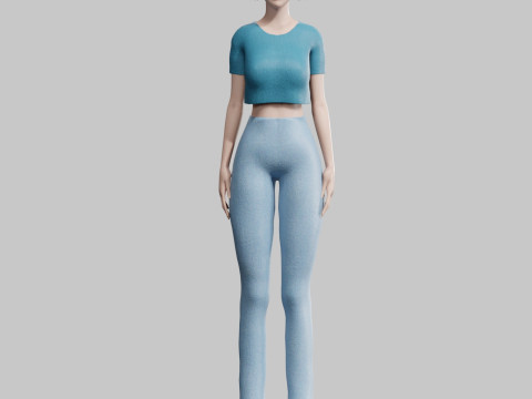Classic cute Woman V32275 3Dモデル