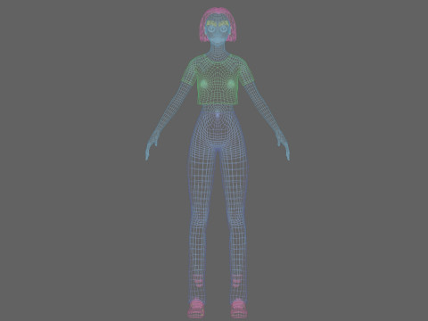 Classic cute Woman V32275 3Dモデル