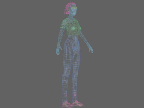 Classic cute Woman V32275 3Dモデル