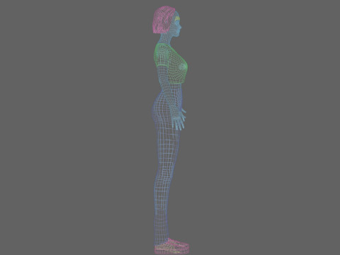 Classic cute Woman V32275 3Dモデル