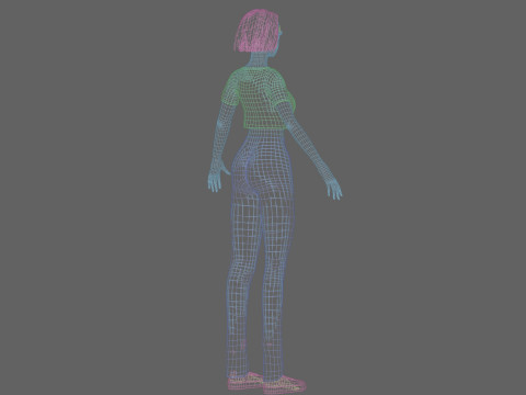 Classic cute Woman V32275 3Dモデル