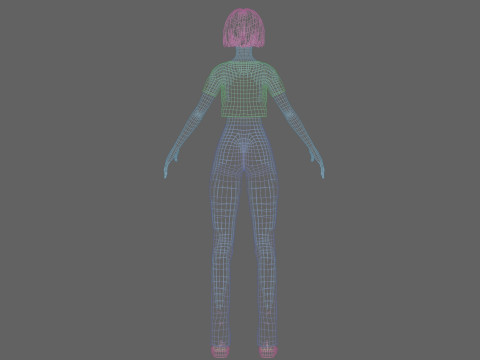 Classic cute Woman V32275 3Dモデル