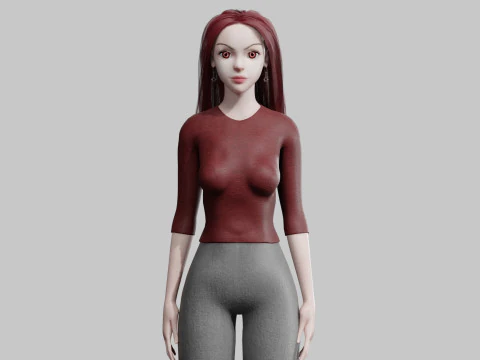 Bella donna classica V34641 Modello 3D