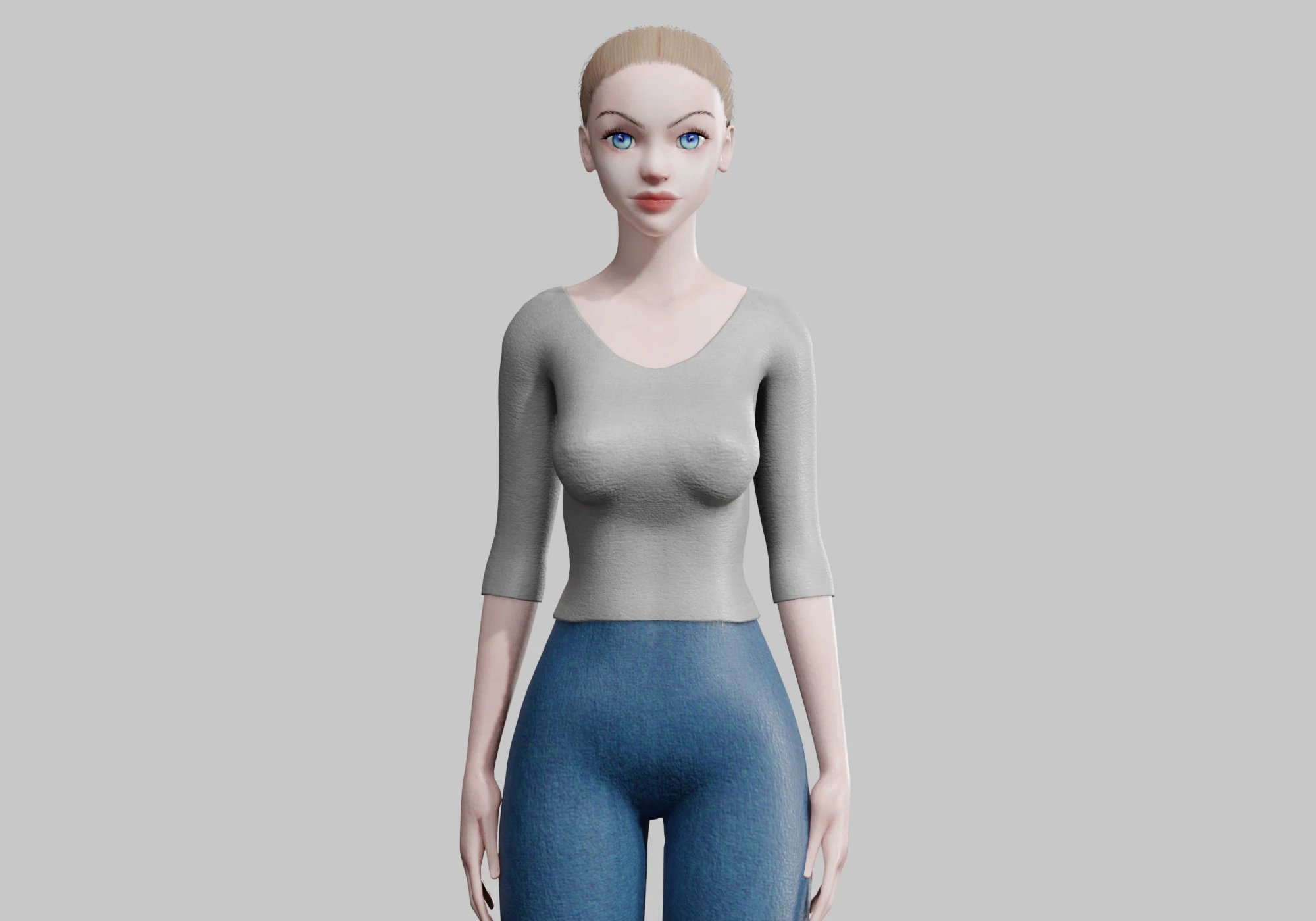 Cool Basic Woman V21121 3D Model .c4d .max .obj .3ds .fbx .stl .blend