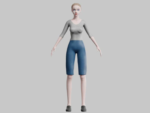 Cool Basic Woman V21121 3D Model