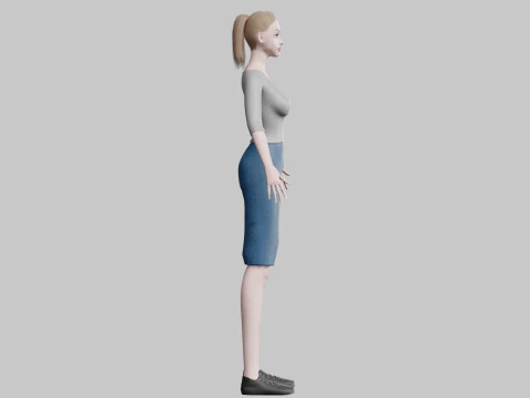 Cool Basic Woman V21121 3D Model