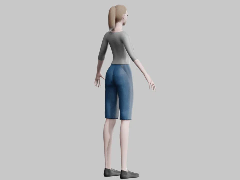 Cool Basic Woman V21121 3D Model