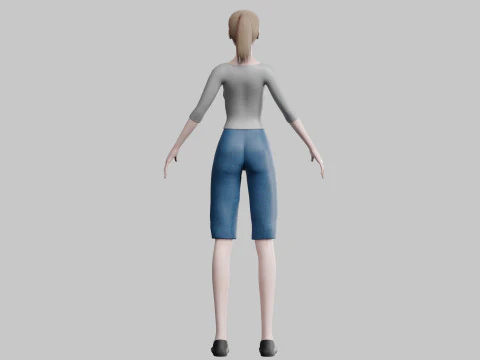Cool Basic Woman V21121 3D Model
