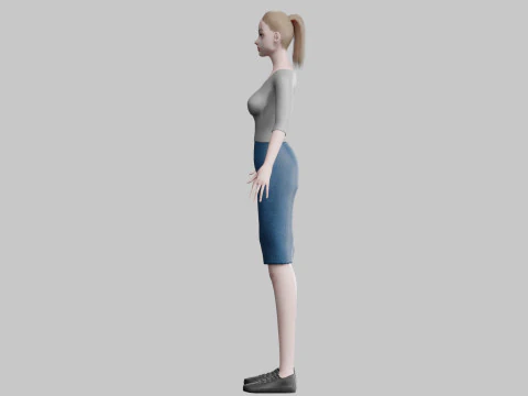 Cool Basic Woman V21121 3D Model