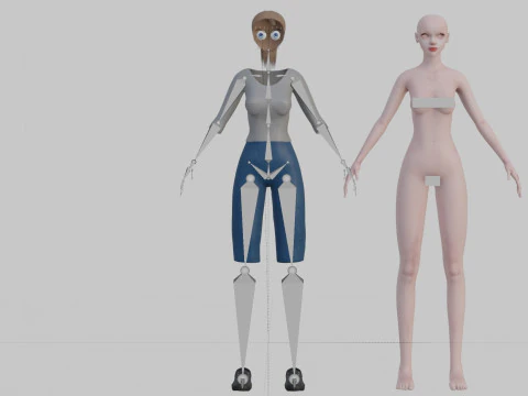 Cool Basic Woman V21121 3D Model