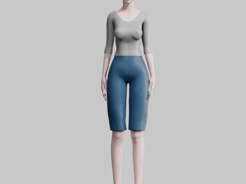 Cool Basic Woman V21121 3D Model
