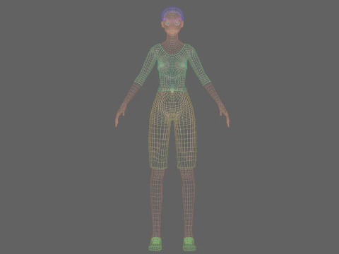 Cool Basic Woman V21121 3D Model
