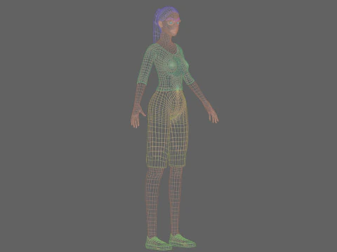 Cool Basic Woman V21121 3D Model