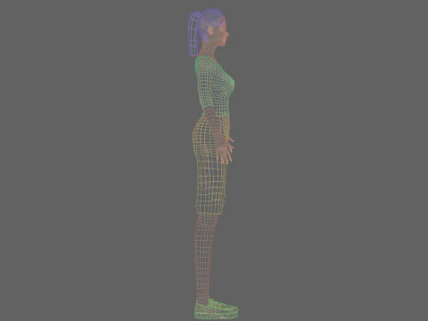 Cool Basic Woman V21121 3D Model