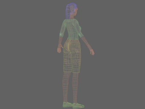 Cool Basic Woman V21121 3D Model