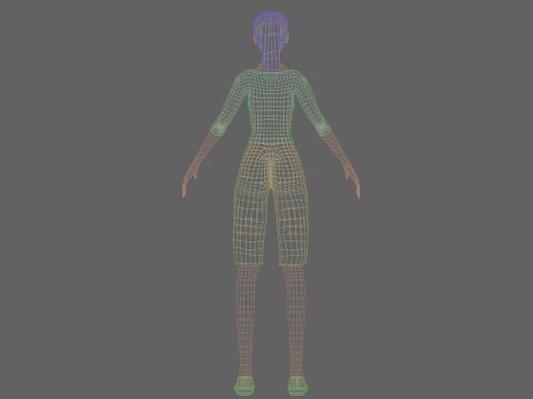Cool Basic Woman V21121 3D Model