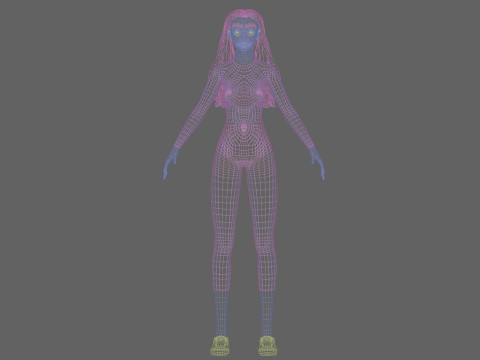 Cool cute Woman V32455 Modelo 3D