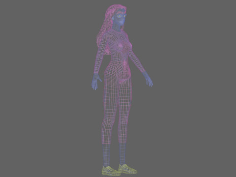 Cool cute Woman V32455 Modelo 3D
