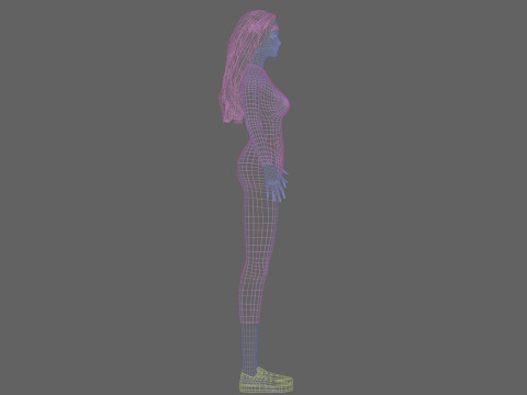 Cool cute Woman V32455 Modelo 3D