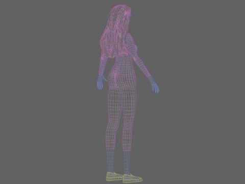 Cool cute Woman V32455 Modelo 3D