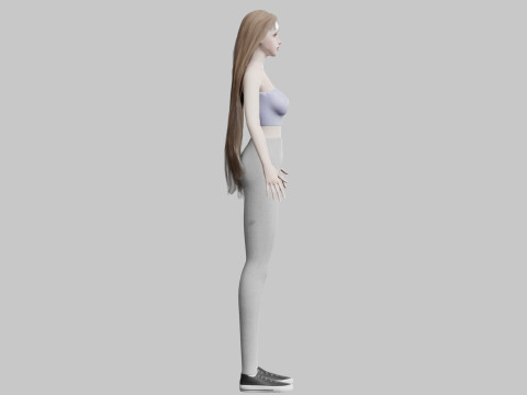 Cute Basic Woman V32239 Model 3D