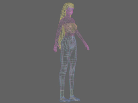 Cute Basic Woman V32239 Model 3D