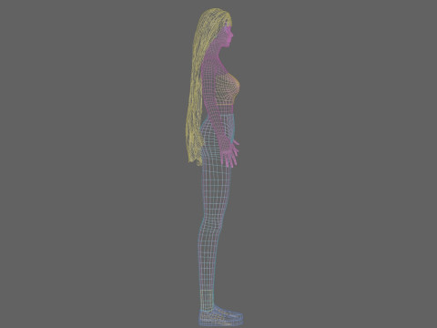 Cute Basic Woman V32239 Model 3D
