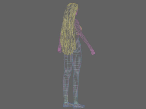 Cute Basic Woman V32239 Model 3D