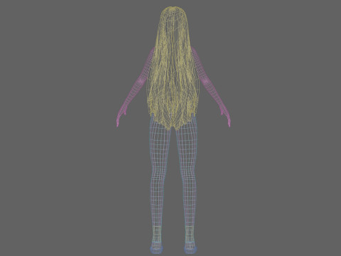 Cute Basic Woman V32239 Model 3D