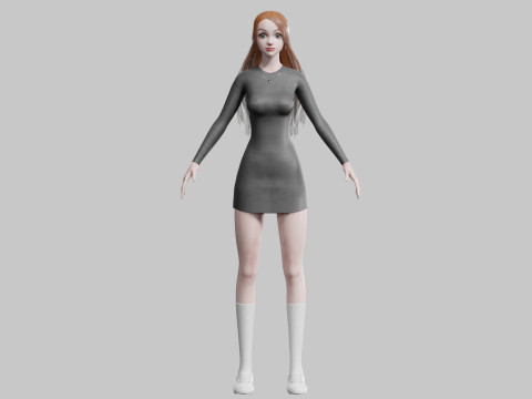 Cute Beautiful woman V28986 Modelo 3D