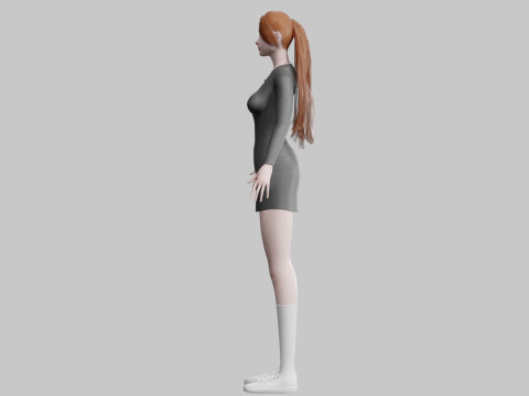 Cute Beautiful woman V28986 Modelo 3D