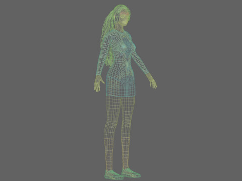 Cute Beautiful woman V28986 Modelo 3D