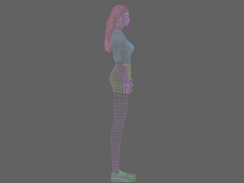Cute Cartoon woman V32300 3Dモデル