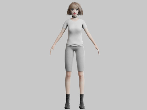 Cute classic Woman V34298 3D Modell