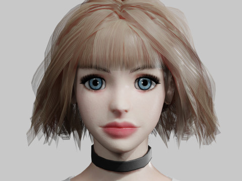 Cute classic Woman V34298 3D Modell