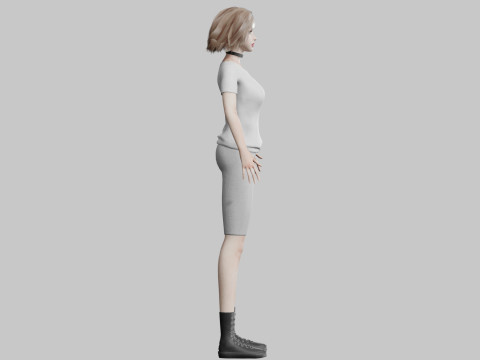 Cute classic Woman V34298 3D Modell