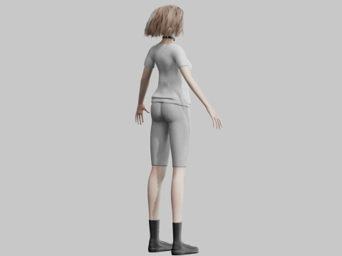 Cute classic Woman V34298 3D Modell