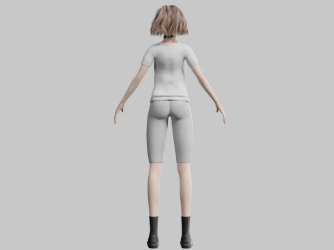 Cute classic Woman V34298 3D Modell