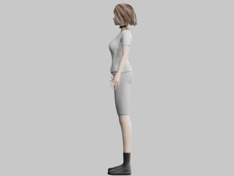Cute classic Woman V34298 3D Modell