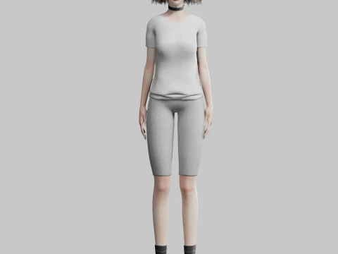 Cute classic Woman V34298 3D Model