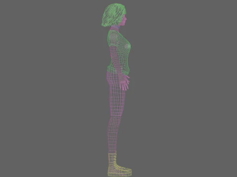 Cute classic Woman V34298 3D Model
