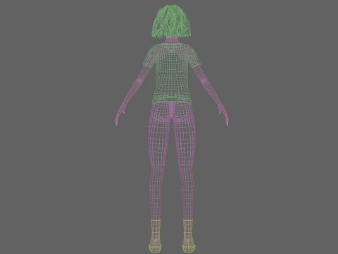 Cute classic Woman V34298 3D Model