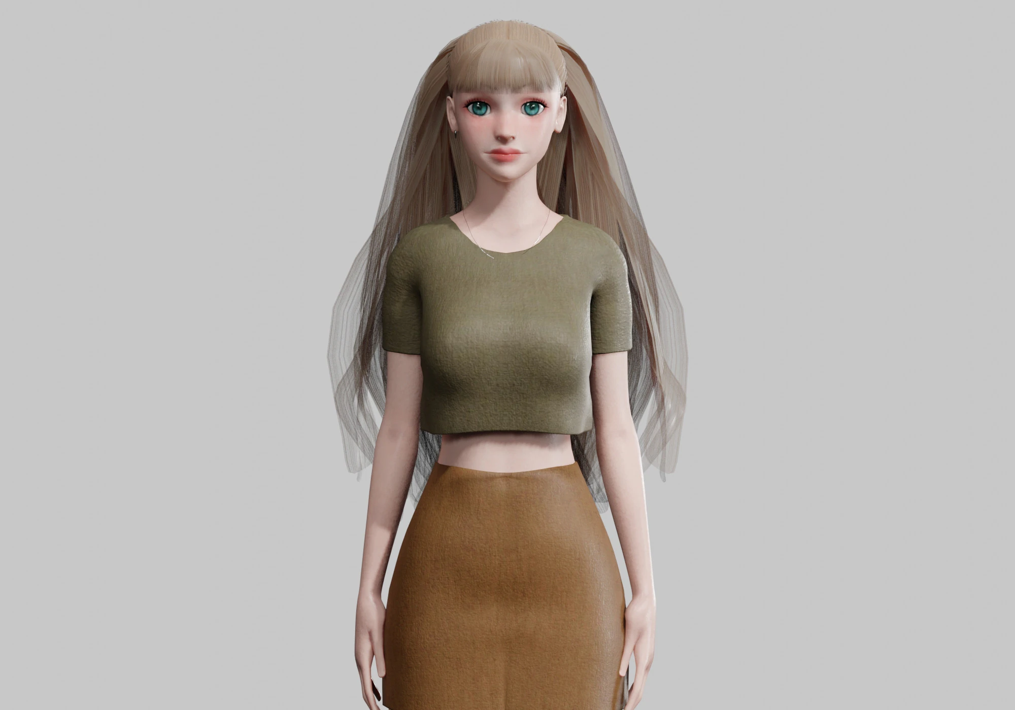 Cute cool woman V30300 3D Model .c4d .max .obj .3ds .fbx .stl .blend