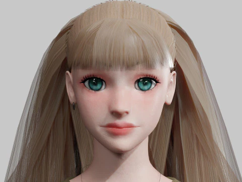 Cute cool woman V30300 3D Model