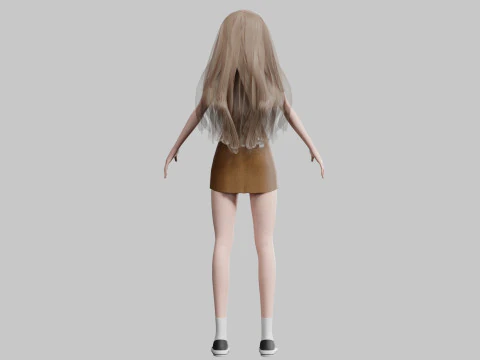 Cute cool woman V30300 3D Model